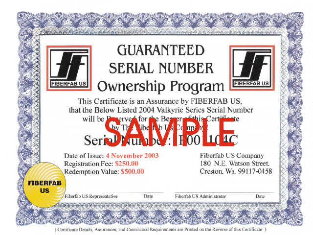 Pre-Registration Sample Certificate